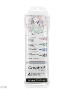 Grosses soldes 😍 Stylo Feutre Technique Pochette De 4 Feutres Fins Basiques - Graph'it Fine Liner 🌟