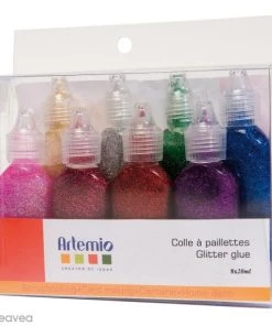 Acheter 👍 Artemio Colle Pailletée Assortiment Colle à Paillettes - 8 X 25 Ml 👏