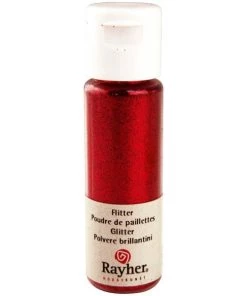 Tout neuf 😍 Rayher Paillette Ultra Fines Poudre De Paillettes Ultrafine Rouge 20 Ml 🎉