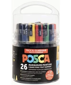 Offres 😍 Posca Marqueur Posca Marqueur à Pigment ''Pack XL Classique'', Set De 26 ⭐
