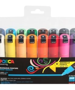 Nouveau 😉 Uni-Ball Marqueur Posca Marqueur à Pigment PC-7M, étui De 16 ⌛