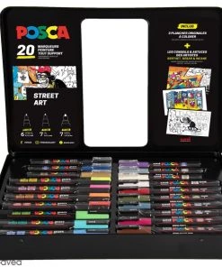 Scrapbooking Soldes 25 Top 10 🎁 Marqueur Posca Mallette Posca Street Art - 20 Feutres Et 3 Planches De Tutos 🌟