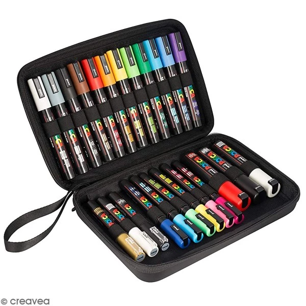 Meilleure vente 🔔 Marqueur Posca Mallette Feutres Posca - Pointes Assorties - 24 Pcs 😉 3 Meilleure vente 🔔 Marqueur Posca Mallette Feutres Posca - Pointes Assorties - 24 Pcs 😉