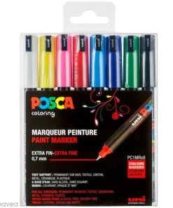 Remise 🔥 Marqueur Posca Coffret De Feutres Posca PC-1MR - Couleurs Assorties - 8 Pcs 😍