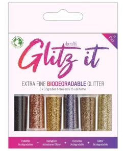 Coupon 👏 Docrafts Papermania Paillette Ultra Fines Assortiment De Paillettes Fines - Biodégradables - Métallique - 6 X 3,5 G 🔥