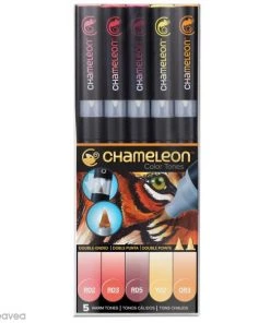 Scrapbooking Soldes 7 Acheter 🥰 Marqueur Chameleon Coffret Marqueurs Chameleon - Warm Tones - 5 Feutres 🤩