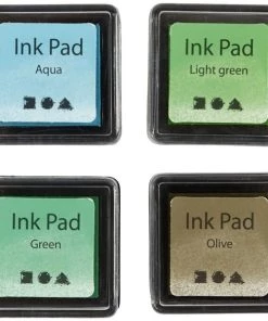 Scrapbooking Soldes 21 Les meilleures critiques de 🔔 Creativ Company Encreur Séchage Rapide Assortiment De Tampons Encreur - Vert - 3,5 X 3,5 Cm - 4 Pcs 🌟