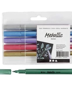 Budget 🎁 Creativ Company Feutre Coloriage Adulte Feutres Métalliques - Couleurs Assorties - 6 Pcs 🌟