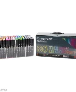 Remise 🎉 Feutre à Alcool Graph'it Coffret Marqueurs à Alcool - 80 Marqueurs 🧨
