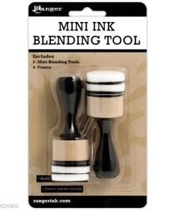 De gros ⭐ Accessoires Encreur Tampon Applicateur Rond Ranger - 2 Manches + 4 Mousses 🥰