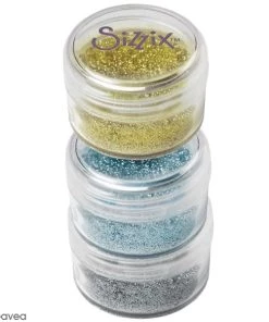 Sortie ✨ Sizzix Paillette Ultra Fines Paillettes Fines - Biodégradables - 12 Gr 🎉