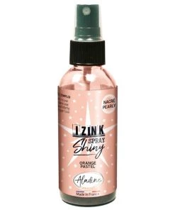 Sortie 💯 Aladine Encre à Pigment Izink Encre En Spray Izink Shiny - Orange Pastel - 80 Ml 🔔