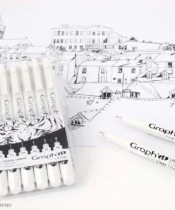 Budget ✨ Stylo Feutre Technique Pochette De 6 Feutres Noirs à Pointe Fine - Graph'it Fine Liner 🔥 -Scrapbooking Soldes unnamed file 279