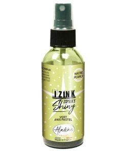 Grosses soldes 🌟 Aladine Encre à Pigment Izink Encre En Spray Izink Shiny - Vert Anis - 80 Ml ⌛
