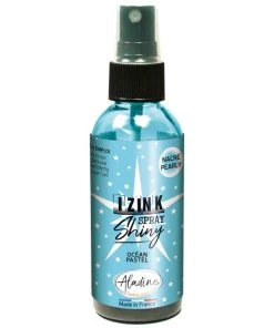 Sortie ⭐ Aladine Encre à Pigment Izink Encre En Spray Izink Shiny - Océan - 80 Ml 🔥