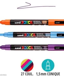 Le moins cher 👏 Marqueur Posca Feutre Posca PC-3M - Pointe Conique Fine ⭐