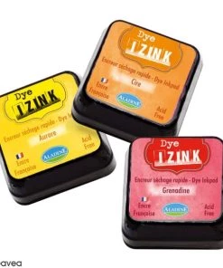 Nouveau ❤️ Aladine Encreur Séchage Rapide Encreur Izink Dye - 20 Coloris - 4,5 X 4,5 Cm 🧨