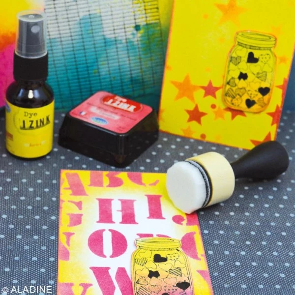 Nouveau ❤️ Aladine Encreur Séchage Rapide Encreur Izink Dye - 20 Coloris - 4,5 X 4,5 Cm 🧨 4 Nouveau ❤️ Aladine Encreur Séchage Rapide Encreur Izink Dye - 20 Coloris - 4,5 X 4,5 Cm 🧨 – Image 2