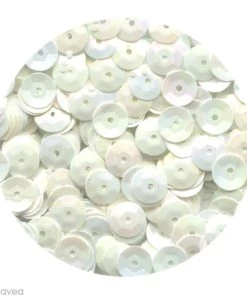 De gros ⌛ Rayher Sequin Cup Sequins Paillettes 6 Mm Blanc Irisé - 4000 Pcs ⭐