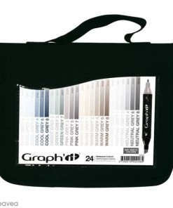 Meilleure affaire 🤩 Assortiment Feutre à Alcool Graph'it Mix Greys Colors - 24 Marqueurs 🔔