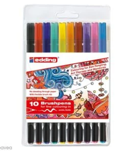 Meilleur prix 🎉 Feutre Dessin Feutres Pinceaux Edding - 10 Brushpens 🔥