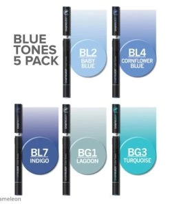 De gros 👍 Marqueur Chameleon Coffret Marqueurs Chameleon - Blue Tones - 5 Feutres ⭐ -Scrapbooking Soldes unnamed file 370