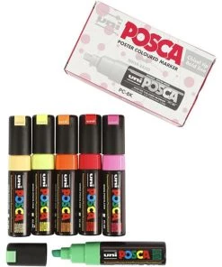 De gros 👍 Marqueur Posca Coffret De Feutres Posca PC-8K - Couleurs Basiques - 6 Pcs 🧨