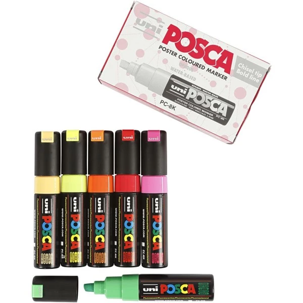 De gros 👍 Marqueur Posca Coffret De Feutres Posca PC-8K - Couleurs Basiques - 6 Pcs 🧨 3 De gros 👍 Marqueur Posca Coffret De Feutres Posca PC-8K - Couleurs Basiques - 6 Pcs 🧨