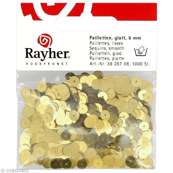 Promo 🥰 Rayher Sequin Plats Sequin Plat 6 Mm Doré Clair Métallisé - 1000 Pcs ✔️ 3 Promo 🥰 Rayher Sequin Plats Sequin Plat 6 Mm Doré Clair Métallisé - 1000 Pcs ✔️