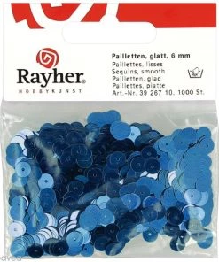 Meilleure affaire 🔔 Rayher Sequin Plats Sequin Plat 6 Mm Bleu Nuit Métallisé - 1000 Pcs 😍