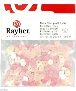 Remise 🎉 Rayher Sequin Plats Sequin Plat 6 Mm Rose Clair Métallisé - 1000 Pcs 😍