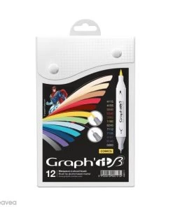 Top 10 😀 Feutre à Alcool Graph'it Brush & Extra Fine - Comics - 12 Marqueurs 😍