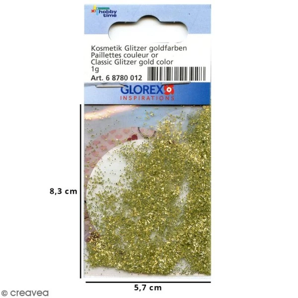 Budget 👍 Hobby Time Paillette Ultra Fines Paillettes Pour Cosmétiques - Doré - 1 G 🌟 4 Budget 👍 Hobby Time Paillette Ultra Fines Paillettes Pour Cosmétiques - Doré - 1 G 🌟 – Image 2