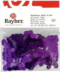 Vente flash 🔔 Rayher Sequin Plats Sequin Plat 6 Mm Violet Métallisé - 1000 Pcs 😉