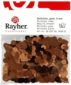 Offres 💯 Rayher Sequin Plats Sequin Plat 6 Mm Marron Métallisé - 1000 Pcs ✔️
