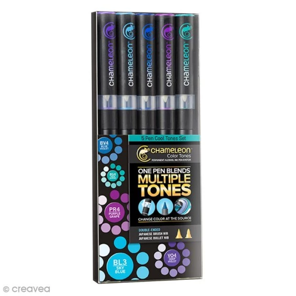 Tout neuf ✨ Marqueur Chameleon Coffret Marqueurs Chameleon - Cool - 5 Feutres 😀 3 Tout neuf ✨ Marqueur Chameleon Coffret Marqueurs Chameleon - Cool - 5 Feutres 😀