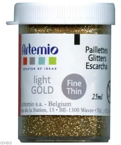 Le moins cher ⌛ Paillette En Poudre Paillettes Artemio Dorées - 25 Ml 🔔