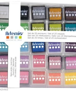 Offres 🌟 Kit Encreur Set Encreurs Artemio -Assortiment Couleurs - 25 Pcs 🔔