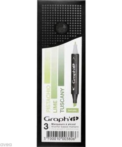 Offres 😀 Assortiment Feutre à Alcool Graph'it Dégradé Nature X 3 🤩
