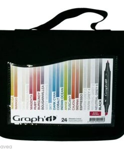 Le moins cher 🛒 Assortiment Feutre à Alcool Graph'it Basic Colors X 24 👏