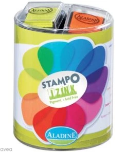 Meilleur prix 🛒 Aladine Kit Encreur Kit 10 Encreurs Stampo'colors Vitamine 💯