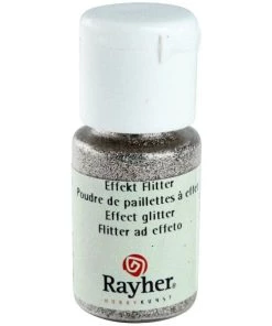Nouveau 🛒 Rayher Paillette En Poudre Poudre De Paillettes Argent 10 Ml 🧨