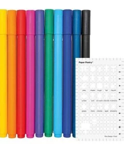 Bon marché ✔️ Rico Design Feutre Scrap 10 Stylos Gel Fin 0,4 Mm + Pochoir Food 🌟