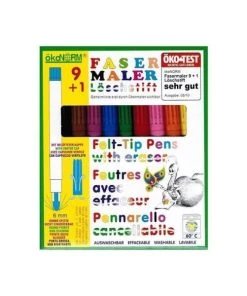 Le moins cher 🧨 ÖkoNORM Feutre Scrap Boîte De 9 Feutres à L'eau + Effaceur ✔️