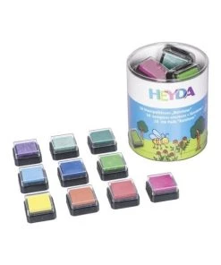 Tout neuf 😍 Heyda Encreur Pour Enfant Assortiments De 10 Coussins Encreurs "Rainbow" 🤩