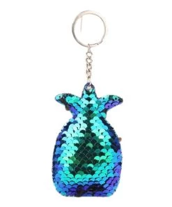 De gros 🤩 Czech Beads Exclusive Paillette Décorative 1 Pcs Foncé Bleu Vert Noir Ananas Porte-clés Réversible Paillettes Glitter Pompon Paillettes Porte-C 🔥