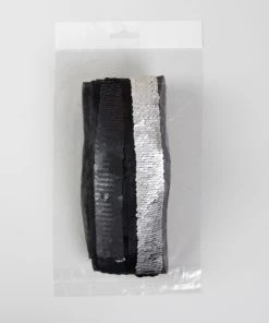 Le moins cher 😍 Czech Beads Exclusive Paillette Décorative Noir Mat, Argent, Ruban Double Face Réversible Paillettes, Applique à Coudre, Accessoires Cheveux, A ❤️ -Scrapbooking Soldes unnamed file 943