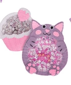 Budget 👍 Czech Beads Exclusive Paillette Décorative Chat Senti Bébé Shaker Jouet Kit De Bricolage, Des Paillettes Hochet, Estimé À Coudre, Feutre De Jeu 🔔