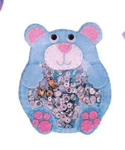 Promo ⭐ Czech Beads Exclusive Paillette Décorative Ours Senti Bébé Shaker Jouet Kit De Bricolage, Des Paillettes Hochet, Estimé À Coudre, Feutre De Jeu 🌟