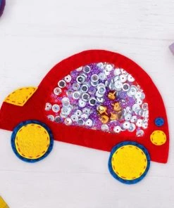 Nouveau 🛒 Czech Beads Exclusive Paillette Décorative Voiture Senti Bébé Shaker Jouet Kit De Bricolage, Des Paillettes Hochet, Estimé À Coudre, Feutre De 😀 -Scrapbooking Soldes unnamed file 963